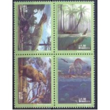 SB3382MQ-QUADRA ANIMAIS PRÉ HISTÓRICOS DO BRASIL - 2014 - MINT