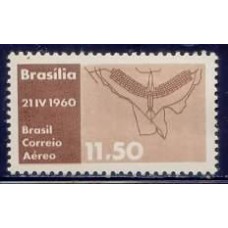 SBA096M-SELO AÉREO INAUGURAÇÃO DE BRASÍLIA, PLANO PILOTO - 1960 - MINT SBA096M-SELO AÉREO INAUGURAÇÃO DE BRASÍLIA, PLANO PILOTO - 1960 - MINT