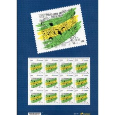 SI0130MF-FOLHA 12 SELOS INSTITUCIONAIS PAIXÃO VERDE-AMARELA, TORCEDOR CORNETANDO - 2026 - MINT