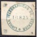 TE0003U.01-SELO TELÉGRAFO COM CARIMBO DE CONTROLE NO VERSO, 1.000 RÉIS - 1869 - U