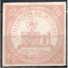 TE0005N.02-SELO TELÉGRAFO, 500 RÉIS - 1871 - N COM GOMA