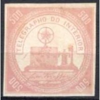 TE0005N.03-SELO TELÉGRAFO, 500 RÉIS - 1871 - N