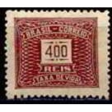 TX0063N-SELO TAXA CIFRA HORIZONTAL FILIGRANA 'H', 400 RÉIS - 1929 - N