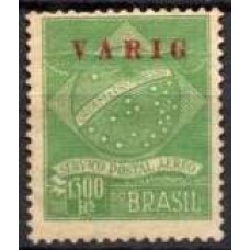 VA0002N.01-SELO VARIG EMISSÃO PROVISÓRIA, 1300 RÉIS SOBRECARGA 12,5MM - 1927 - N