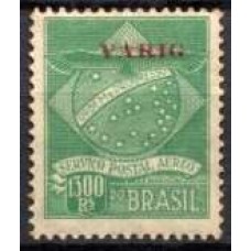 VA0003N.02-SELO VARIG EMISSÃO PROVISÓRIA, 1300 RÉIS SOBRECARGA 9,5MM - 1927 - N COM GOMA