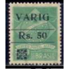 VA0006N-SELO VARIG EMISSÃO PROVISÓRIA SOBRECARGA PRETA, RS. 50/1300 RÉIS - 1930 - N