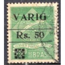 VA0006U.01-SELO VARIG EMISSÃO PROVISÓRIA SOBRECARGA PRETA, RS. 50/1300 RÉIS - 1930 - U