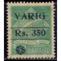 VA0007N-SELO VARIG EMISSÃO PROVISÓRIA SOBRECARGA PRETA, RS. 350/1300 RÉIS - 1930 - N