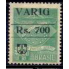 VA0008N-SELO VARIG EMISSÃO PROVISÓRIA SOBRECARGA PRETA, RS. 700/1300 RÉIS - 1930 - N