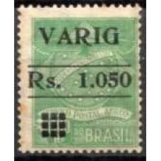 VA0009N.02-SELO VARIG EMISSÃO PROVISÓRIA SOBRECARGA PRETA, RS. 1.050/1300 RÉIS - 1930 - N COM GOMA