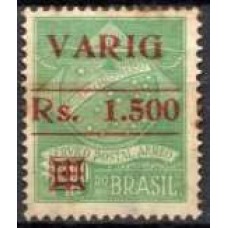 VA0013N.01-SELO VARIG SEGUNDA ZONA, RS. 1.500/1.300 RÉIS - 1930 - N COM GOMA