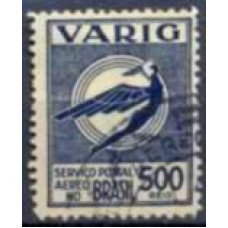 VA0028U-SELO VARIG ICARO ESTILIZADO NOVAS CORES, 500 RÉIS - 1932 - U