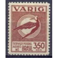 VA0030N-SELO VARIG ICARO ESTILIZADO NOVAS CORES, 350 RÉIS - 1933 - N
