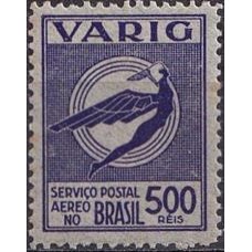 VA0031N-SELO VARIG ICARO ESTILIZADO NOVAS CORES, 500 RÉIS - 1933 - N