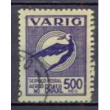 VA0031U-SELO VARIG ICARO ESTILIZADO NOVAS CORES, 500 RÉIS - 1933 - U