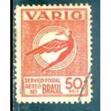 VA0036U-SELO VARIG ICARO ESTILIZADO NOVAS CORES, 50 RÉIS - 1934 - U