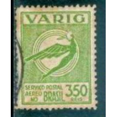 VA0037U-SELO VARIG ICARO ESTILIZADO NOVAS CORES, 350 RÉIS - 1934 - U