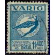 VA0041U-SELO VARIG ICARO ESTILIZADO NOVAS CORES, 1$400 RÉIS - 1934 - U