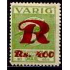 VA0052N-SELO VARIG SOBRECARGA VERMELHA REGISTRADO 400/350 RÉIS - 1934 - N