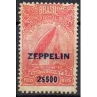 ZE0010N.08-SELO ZEPPELIN, A-18 SOBRETAXADO 2$500 SOBRE 200 RÉIS - 1931 - N COM GOMA