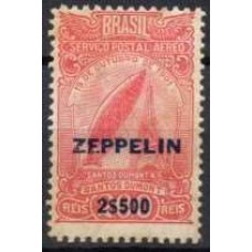 ZE0010N.08-SELO ZEPPELIN, A-18 SOBRETAXADO 2$500 SOBRE 200 RÉIS - 1931 - N COM GOMA