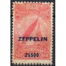 ZE0010N.09-SELO ZEPPELIN, A-18 SOBRETAXADO 2$500 SOBRE 200 RÉIS - 1931 - N COM GOMA