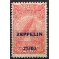 ZE0010N.10-SELO ZEPPELIN, A-18 SOBRETAXADO 2$500 SOBRE 200 RÉIS - 1931 - N COM GOMA