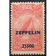 ZE0010N.10-SELO ZEPPELIN, A-18 SOBRETAXADO 2$500 SOBRE 200 RÉIS - 1931 - N COM GOMA