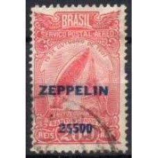 ZE0010U.02-SELO ZEPPELIN, A-18 SOBRETAXADO 2$500 SOBRE 200 RÉIS - 1931 - U