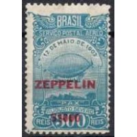 ZE0011N.01-SELO ZEPPELIN, A-19 SOBRETAXADO 5000 SOBRE 300 RÉIS - 1931 - N COM GOMA
