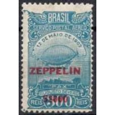 ZE0011N.01-SELO ZEPPELIN, A-19 SOBRETAXADO 5000 SOBRE 300 RÉIS - 1931 - N COM GOMA