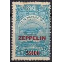 ZE0011N.02-SELO ZEPPELIN, A-19 SOBRETAXADO 5000 SOBRE 300 RÉIS - 1931 - N COM GOMA