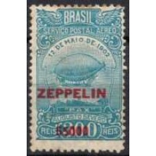 ZE0011N.03-SELO ZEPPELIN, A-19 SOBRETAXADO 5000 SOBRE 300 RÉIS - 1931 - N COM GOMA