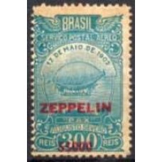 ZE0011N.04-SELO ZEPPELIN, A-19 SOBRETAXADO 5000 SOBRE 300 RÉIS - 1931 - N COM GOMA