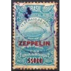 ZE0011U.01-SELO ZEPPELIN, A-19 SOBRETAXADO 5000 SOBRE 300 RÉIS - 1931 - U