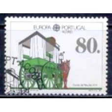 AÇO0379U-SELO SÉRIE EUROPA - TRANSPORTES E COMUNICAÇÕES - AÇORES - 1988 - U