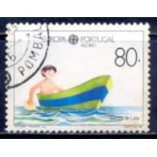 AÇO0391U-SELO SÉRIE EUROPA - JOGOS INFANTIS - AÇORES - 1989 - U
