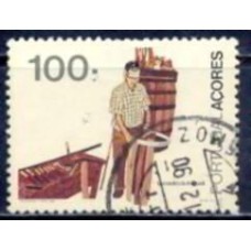 AÇO0404U-SELO ARTESÕES TÍPICOS DOS AÇORES I, 100E - AÇORES - 1990 - U