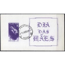 BL0022US.05-BLOCO DIA DAS MÃES, SEM NUMERAÇÃO - 1967 - U