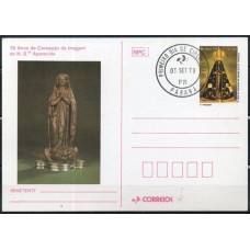 BP0161.01-BILHETE POSTAL 75 ANOS DA COROAÇÃO DA IMAGEM DE NOSSA SENHORA APARECIDA - 1979 - CPD PARANÁ