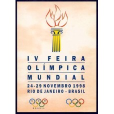 BP0203-BILHETE POSTAL IV FEIRA OLÍMPICA MUNDIAL - 1998