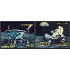 BUT0293N-SÉRIE LUNOKHOD 1 E APOLO XV - BUTÃO - 1971 - N - 3D