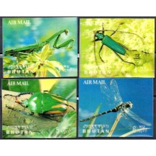 BUTA046M-SÉRIE AÉREA INSETOS - BUTÃO - 1969 - MINT - 3D