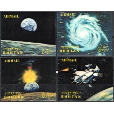 BUTA078N-SÉRIE AÉREA CONQUISTA DO ESPAÇO - BUTÃO - 1970 - N - 3D