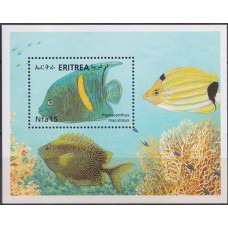 ERIB0009M-BLOCO PEIXES E CORAIS DO MAR VERMELHO - ERITREA - 2000 - MINT