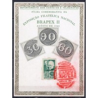 FA0004.02-FOLHINHA AUTORIZADA EXPOSIÇÃO FILATÉLICA NACIONAL BRAPEX II - 1943 - CBC RIO DE JANEIRO