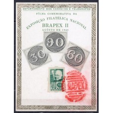 FA0004.02-FOLHINHA AUTORIZADA EXPOSIÇÃO FILATÉLICA NACIONAL BRAPEX II - 1943 - CBC RIO DE JANEIRO