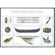 FAR0762MF-MINIFOLHA BARCO DAS ILHAS FAROÉ - FAROÉ - 2013 - MINT