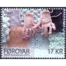 FAR0837M-SELO SEPAC - CULTURA - TRICOTS - FAROÉ - 2015 - MINT