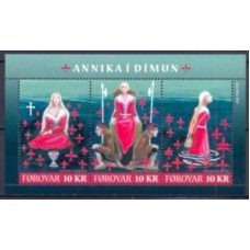 FARB026M-BLOCO CONTOS E LENDAS: 'ANNIKA E DIMUN' - FAROÉ - 2011 - MINT